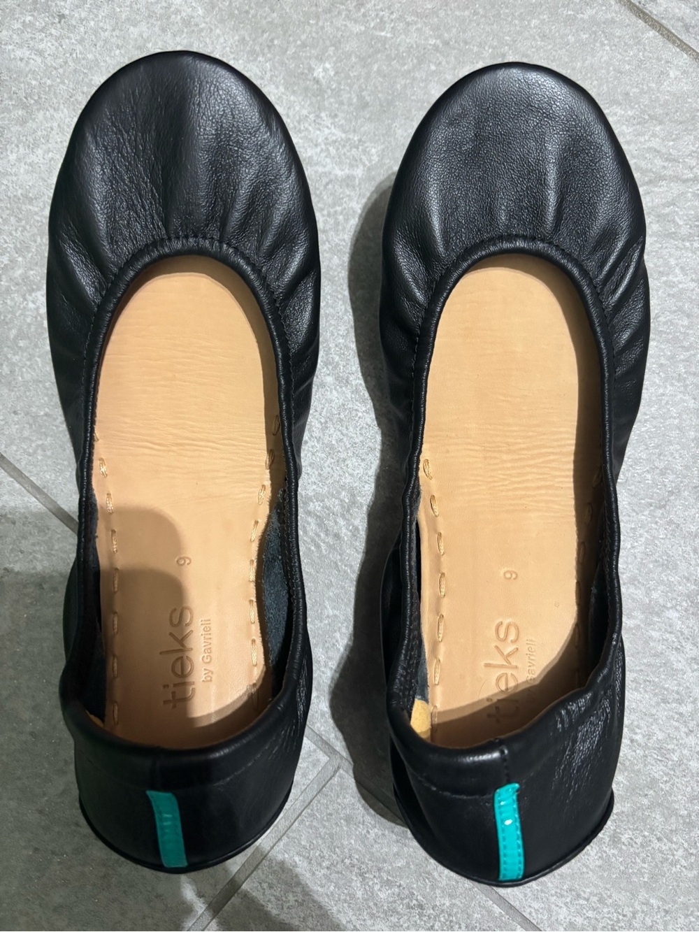 Black Leather Ballet Flats - Tieks